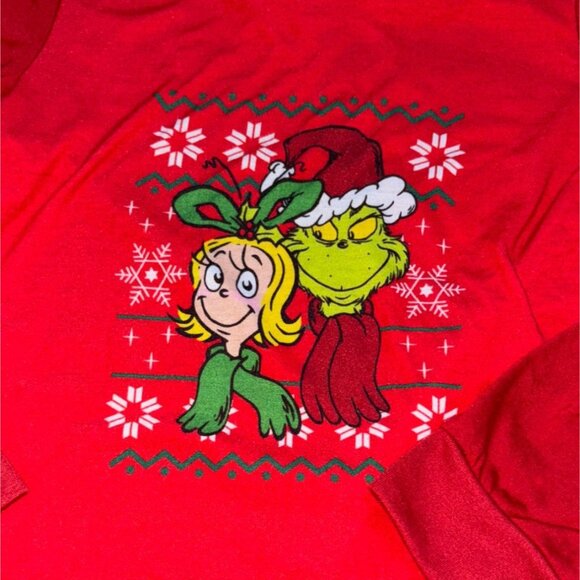 The Grinch Childrens Pajamas/Pajama Set-Red/Green-Size 12-GUC - Picture 2 of 4